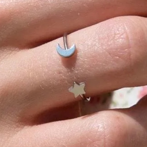Brandy Melville Jewelry Nwot Brandy Melville Star And Moon Ring